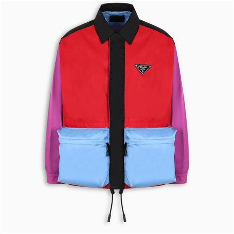 prada colour block jacket|prada black jacket men.